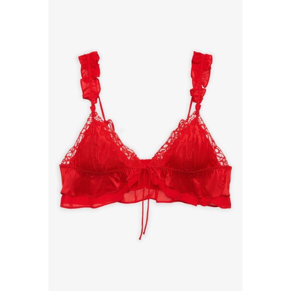 NWT *LAST ONE* Butterfly Lace Ruffle Bralette - Picture 5 of 7